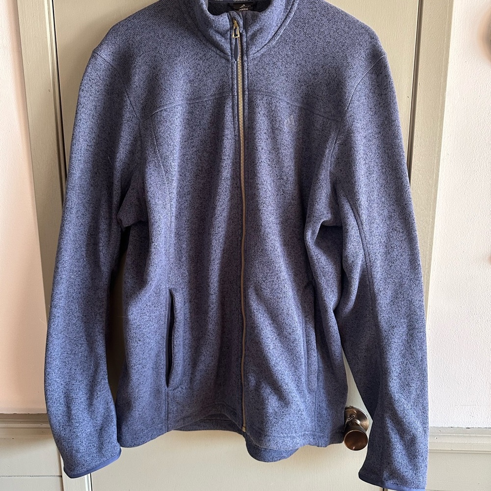 Adidas Men's Blue Full-Zip Sweater